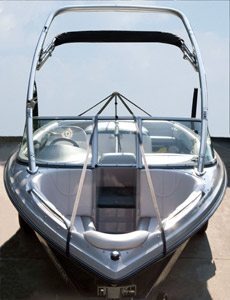 Boat with webbing support system