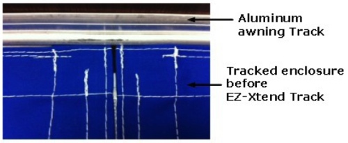 EZ-Xtend Boat Track: before installation, this enclosure is too tight