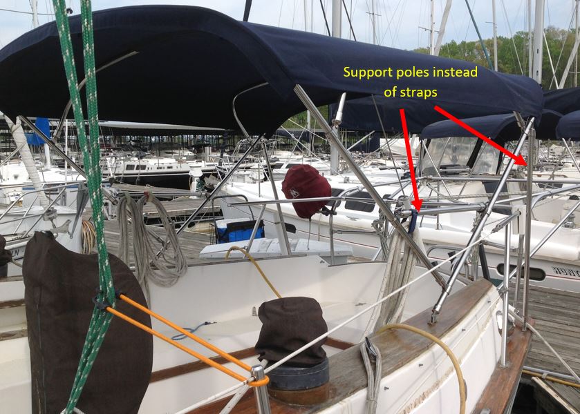 Boat with Support Poles